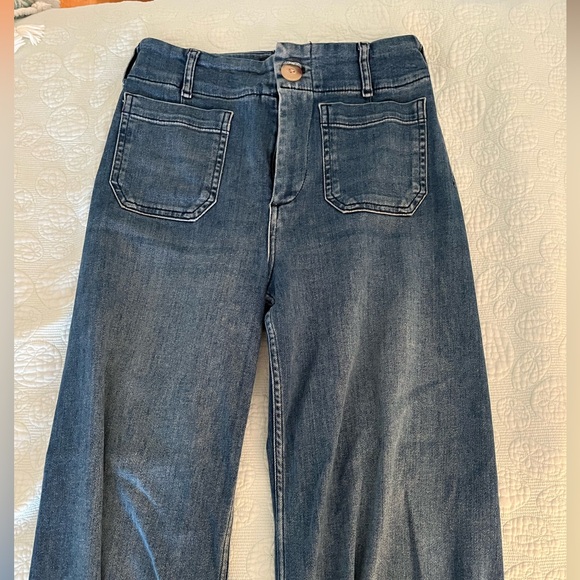 Anthropologie: The Colette Crop High-Rise wide-leg jeans by Maeve - Picture 4 of 4